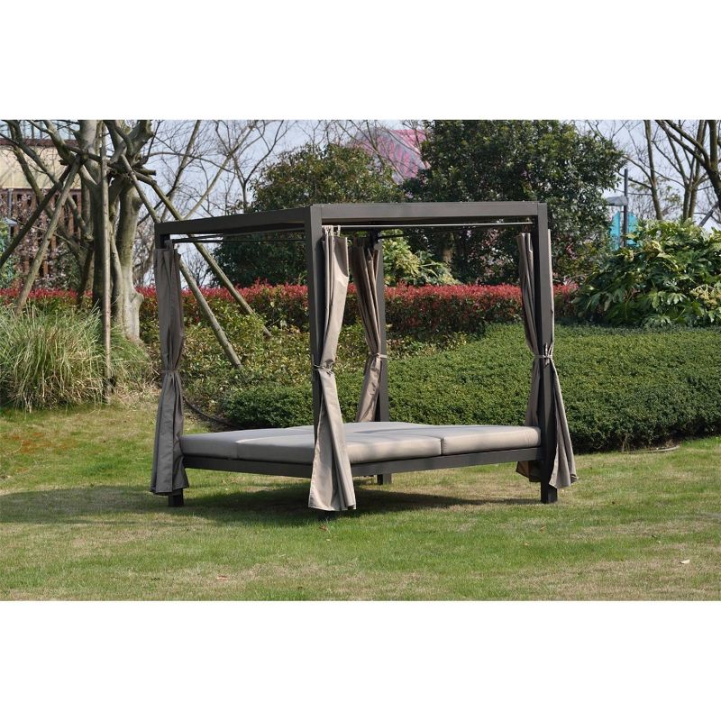 Morocco Steel Frame Day Bed with Canopy - Direct Wicker