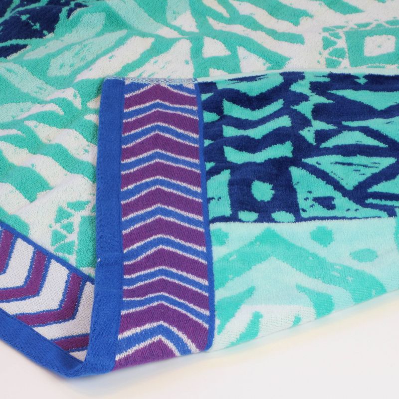 Jacquard Yarn Dye Beach Towel - Peach & Oak