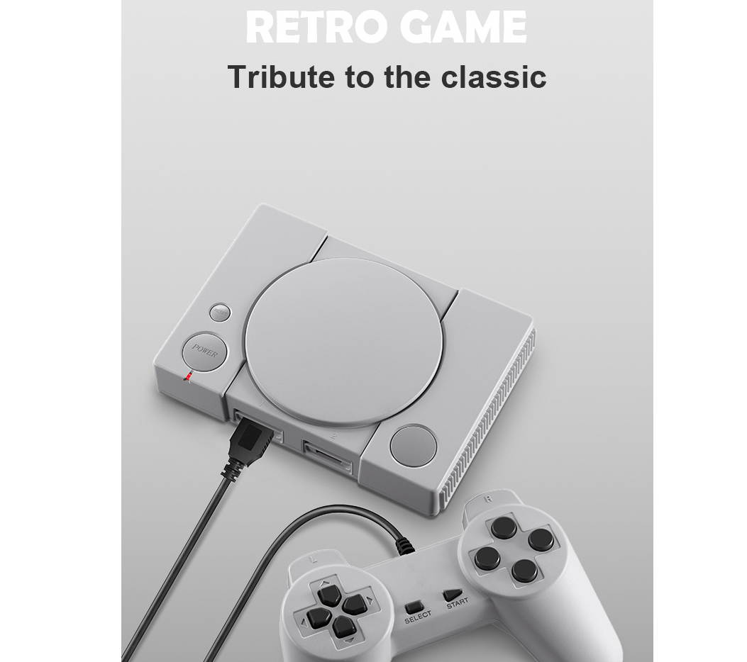 DATA FROG Retro Video Game Console 8 Bit Built-in 620 Classic Game Double Players Family TV Retro Game Controller Support AV Out