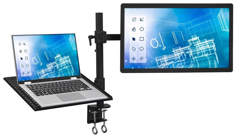 Mount-It! Laptop Desk Stand  | Fits 11"-17" Laptop Notebook Screens | Full Motion Mount