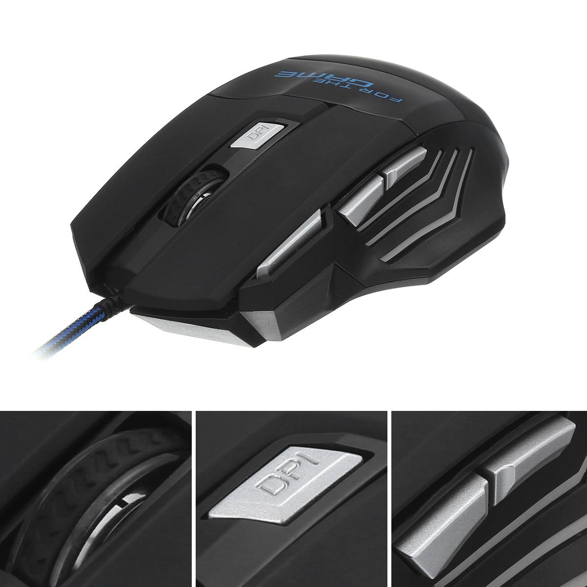 7 Button Optical USB Wired Gaming Mouse Black