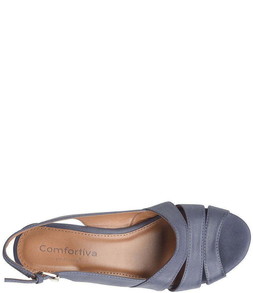 Comfortiva Randi Slingback Cork Wedge Sandals