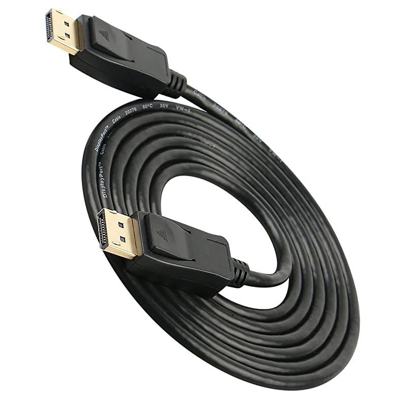 DisplayPort to DisplayPort 6 Feet Cable  DP to DP Male to Male Cable GoldPlated Cord Supports 4K60Hz 2K144Hz Compatible for Lenovo Dell HP ASUS and More