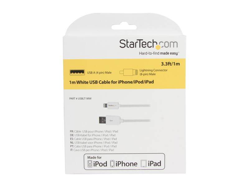 VisionTek 900784 Black Lightning to USB Black 1 Meter Cable - 5 Pack