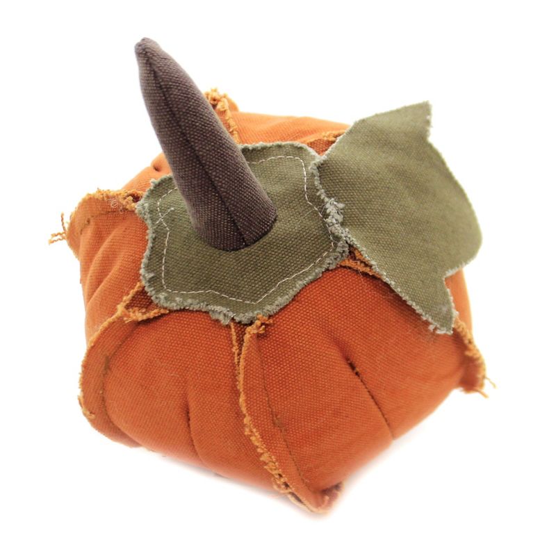 Halloween 7.0" Small Orange Fabric Pumpkin Thanksgiving  -  Decorative Figurines