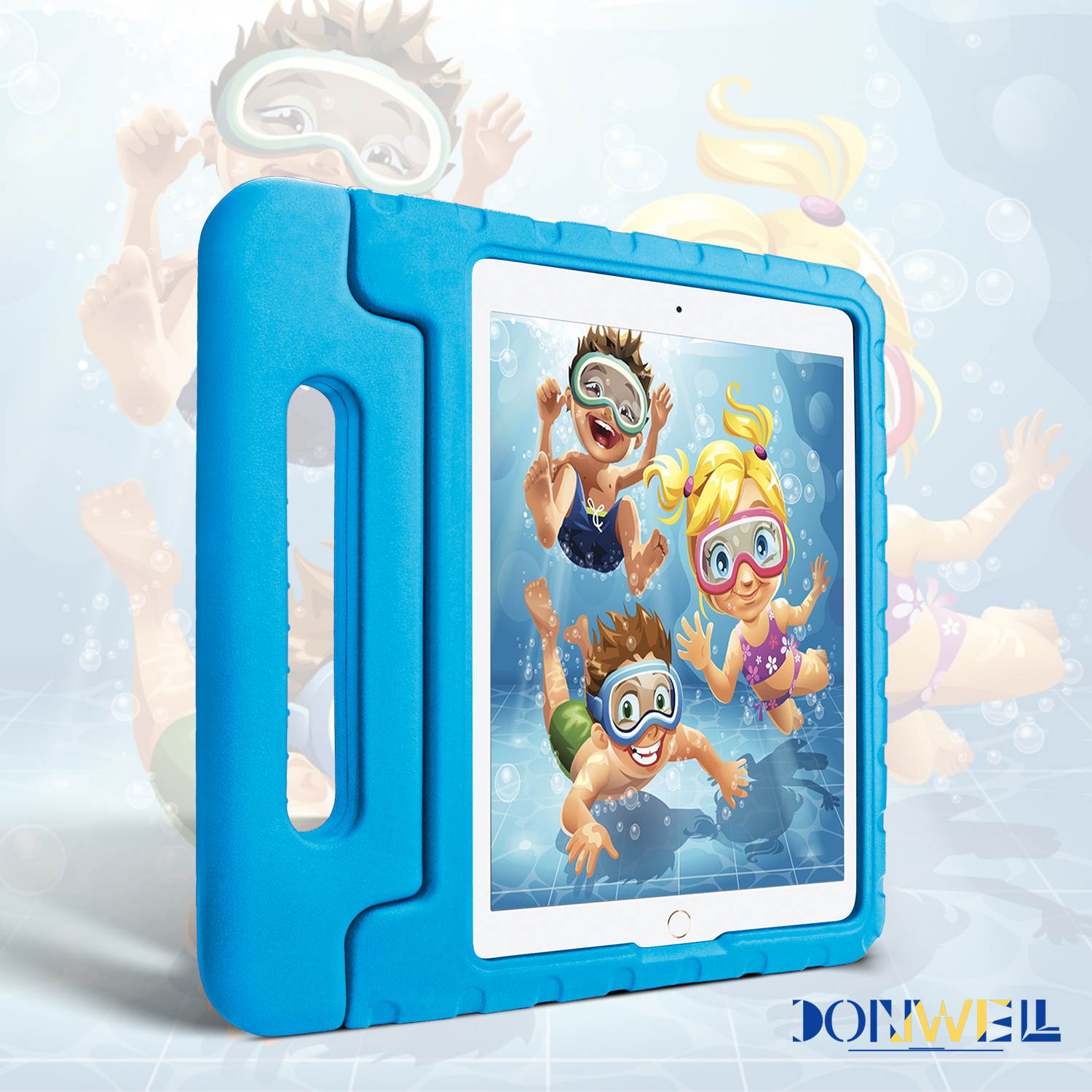 Donwell For iPad Air 4 10.9 inch 2020/iPad Pro 11 inch 2018 Stand Case Cover Kids Folding Handle Shockproof Foam Lightweight Flexible kickstand ,Full Body Rugged Boys Girls EVA Cover