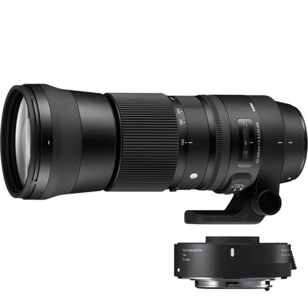 Sigma ZB954 150-600mm F5-6.3 DG HSM Contemporary Lens with 1.4X Tele-Converter Kit for Canon (Black)
