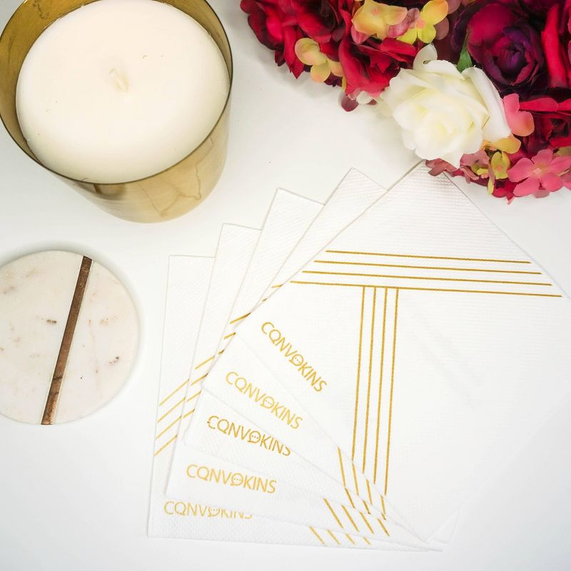 Cotier Brand 50ct Convokins Disposable Icebreaker Paper Napkins Party Game