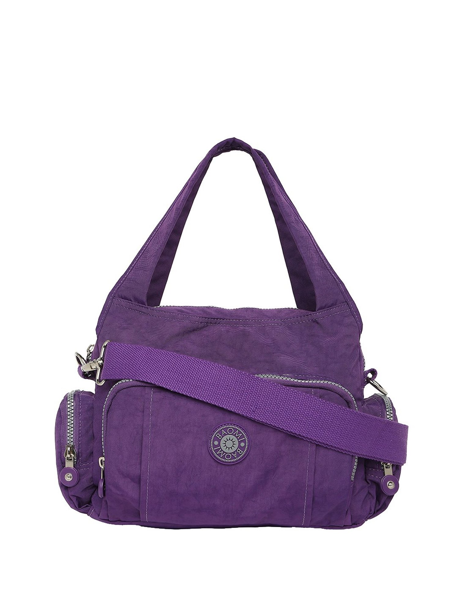 Baomi Purple Solid Medium Handbag