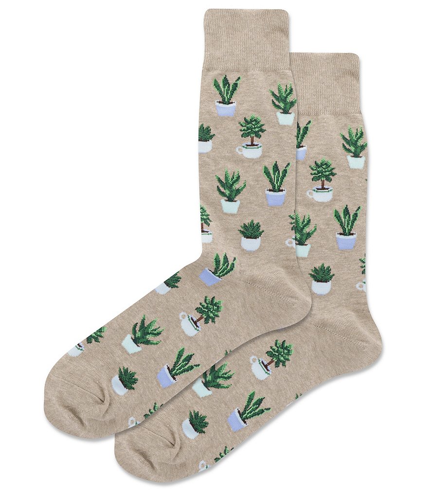 Hot Sox Potted Succulent Crew Socks