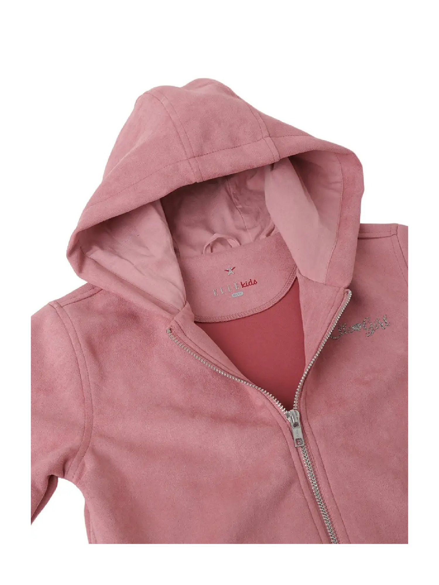 Elle Kids Pink Solid  Hoodie