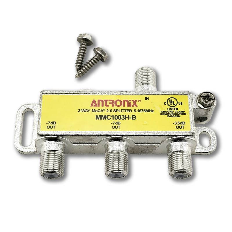 3 way antronix mmc1003hb 51675 mhz moca 2.0 splitter for frontier formerly verizon fios