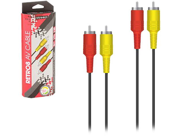 Retro-Bit NES - Cable - AV Cable - 2 Prong - Red-Yellow (Retro-Bit)