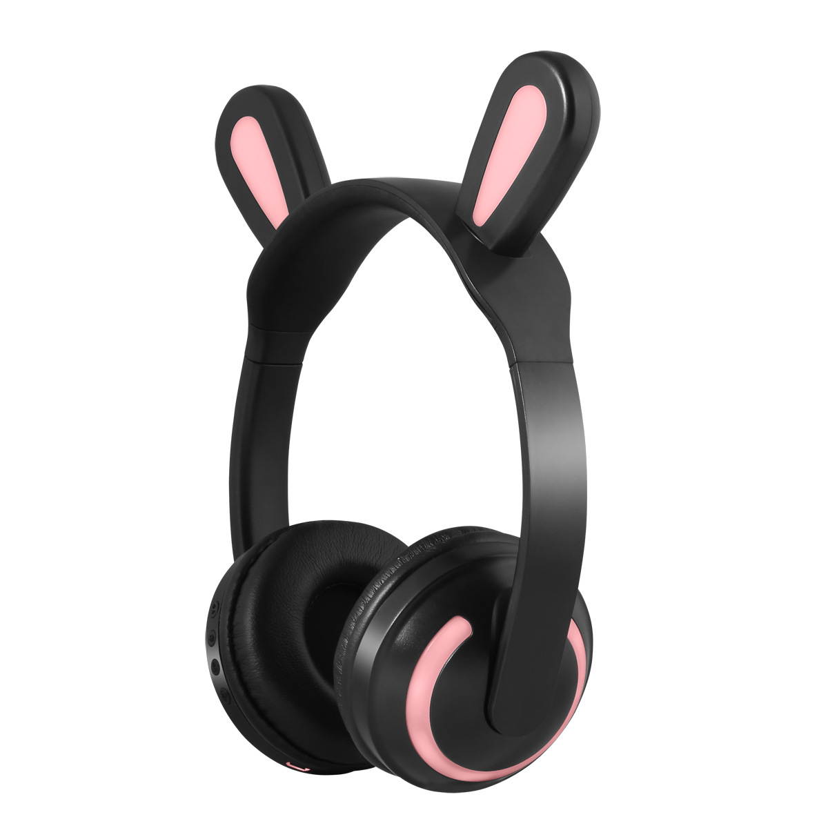 CORN  Cartoon Shape Bluetooth 4.1 Wireless  and 3.5mm Wired Connectivity  Dual-mode Headset, Stereo Low Deep Bass, Multi-color Led Light Effect--Rabbit Girl