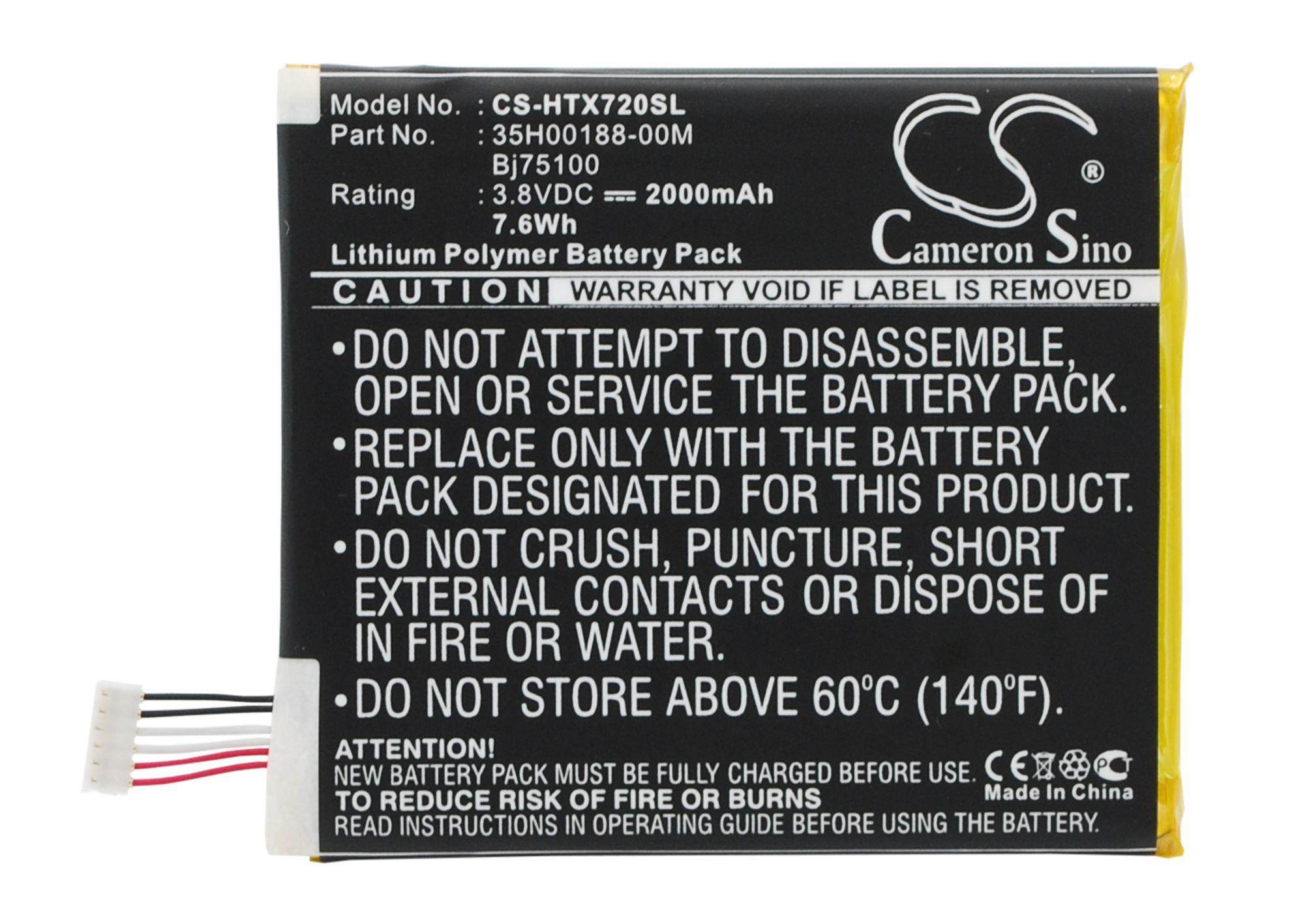 2000mAh / 7.6Wh Battery For AT&T One XL AU X325E, One XS, X325S, X720d,