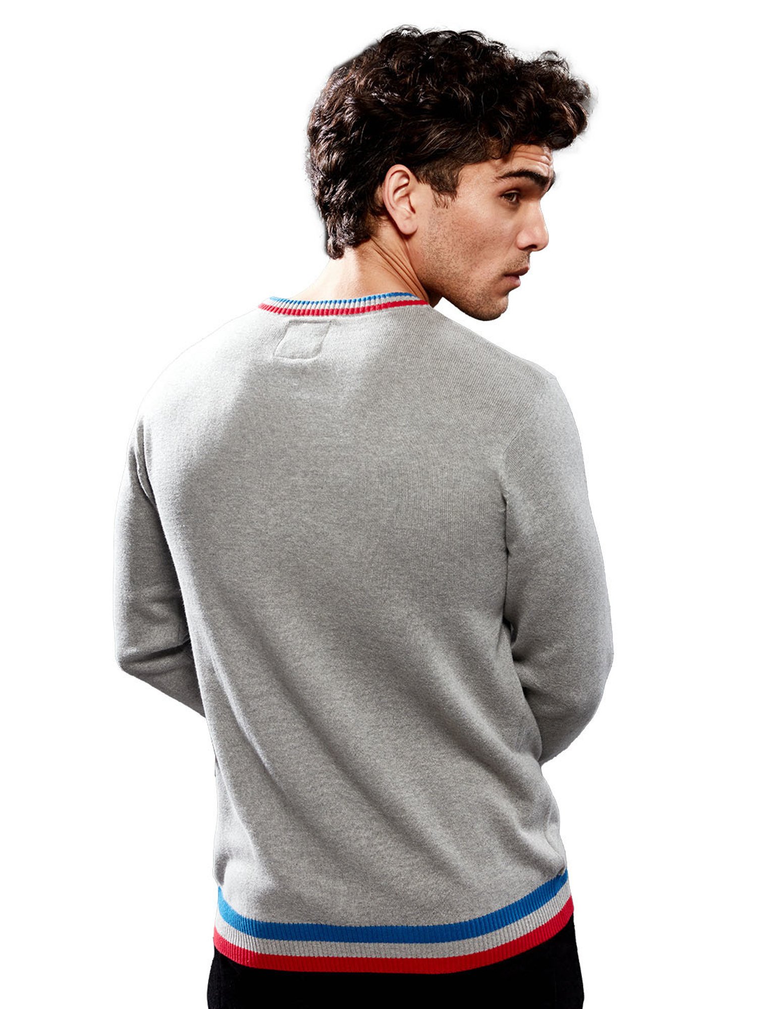 The Souled Store Grey Captain America Logo Sweater