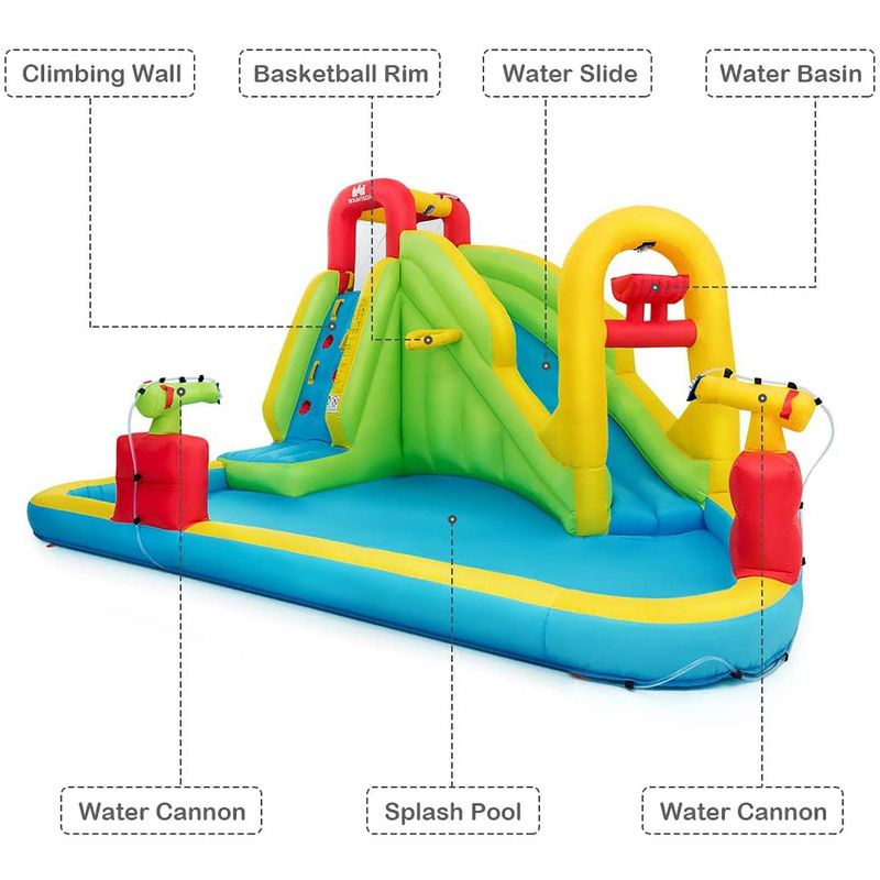 Costway Inflatable Water Slide Kids Bounce House w/480w Blower