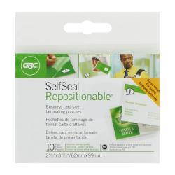 Acco Laminating Pouch Bus Card Size 2-3/10"x3-15/16" 10/PK CL 3747223