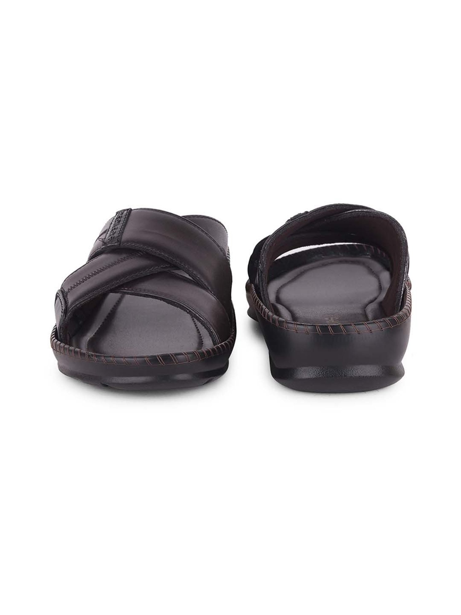 Healers by Liberty Men's Brown Cross Strap Sandals