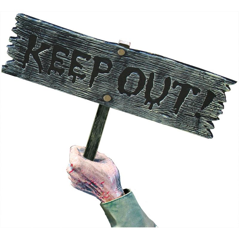 18" Halloween Keep Out Warning Ground Stake Sign