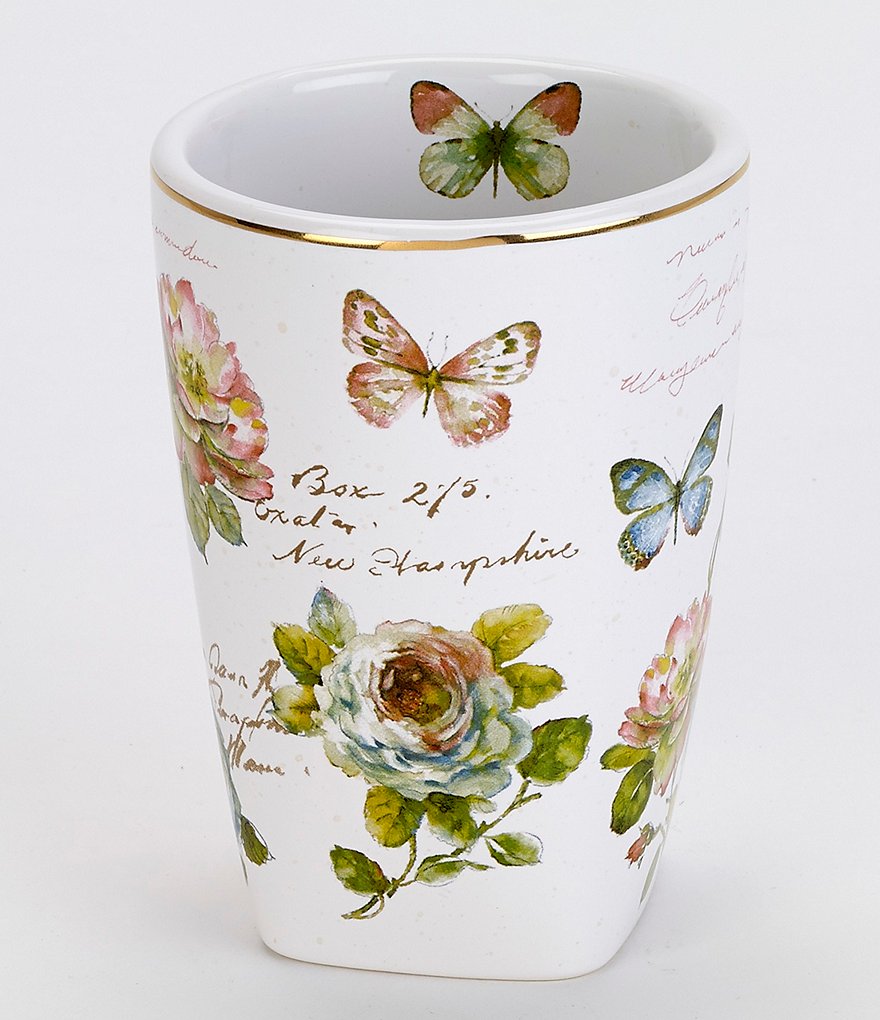 Avanti Linens Butterfly Garden Tumbler