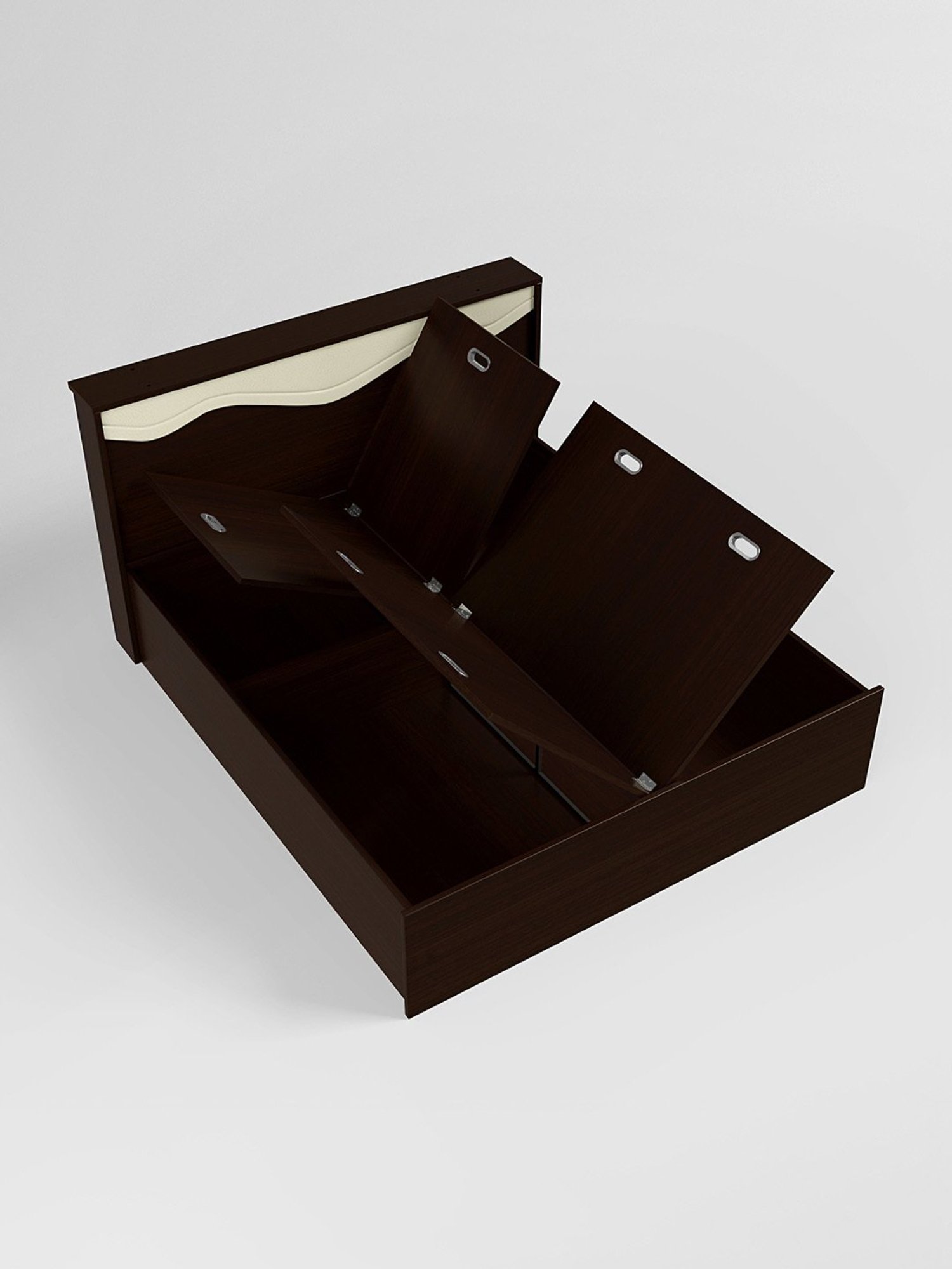 Nilkamal Riva Black Engineered Wood King Size Bed with Storage