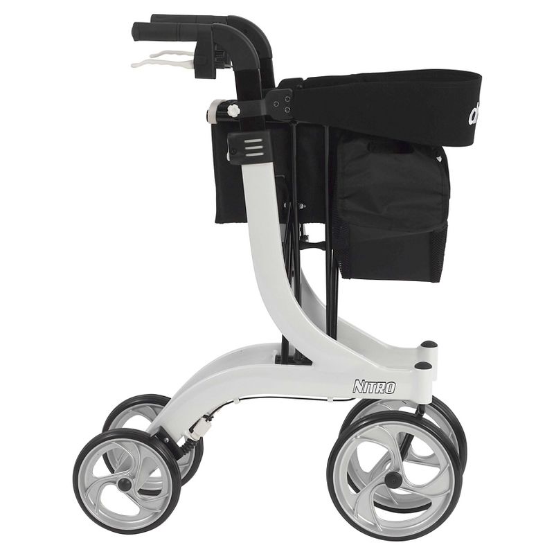 Drive Medical Nitro Euro Style Walker Rollator, White