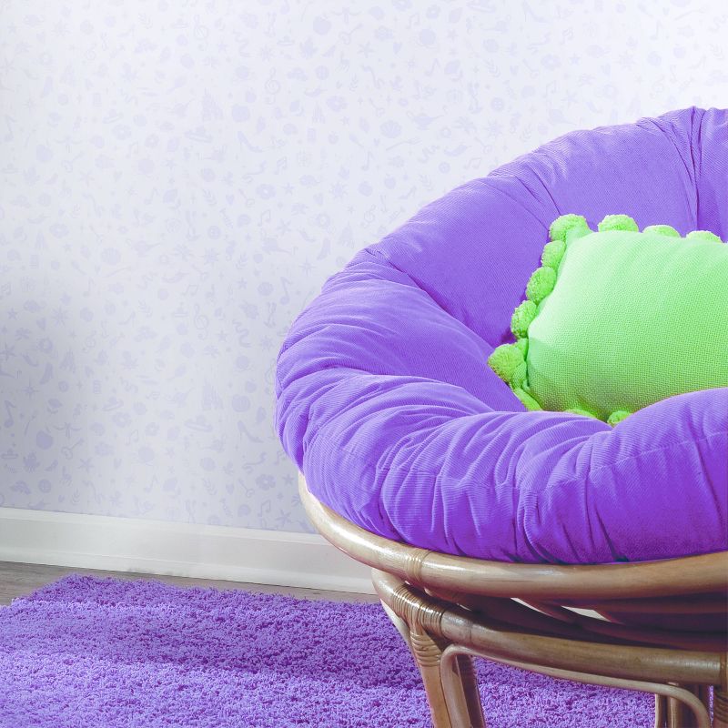 Disney Princess Glitter Icons Peel and Stick Wallpaper Purple - RoomMates