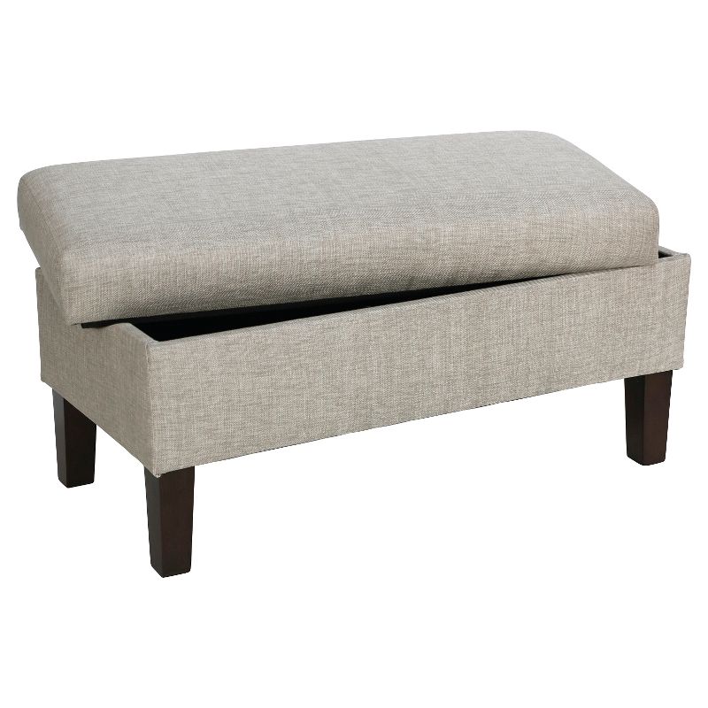 Skyline Bedroom Metallic Upholstered Storage Bench - Skyline Furniture