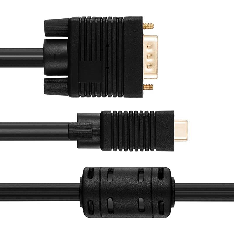 VGA Cable 50Ft VGA to VGA Cable Cord SVGA HD15 Male to Male Monitor Cable Cord Compatible with PC Laptop HDTV Display Projectors and More50Ft15M