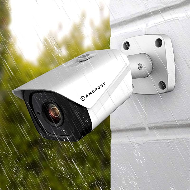 UltraHD 4K 8MP Outdoor Bullet POE IP Camera 3840x2160 131ft NightVision 28mm Lens IP67 Weatherproof MicroSD Recording White IP8M2496EW28MM