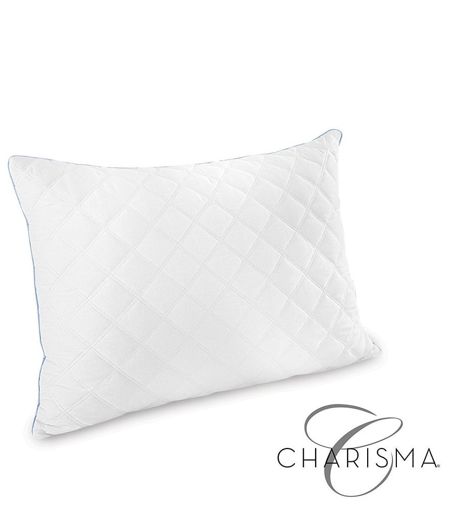 Charisma Set of 2 Gel-2 Hybrid Jumbo Bed Pillow with Gel-Infused Memory Foam Clusters and Cooling Gel Beads