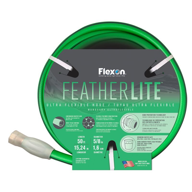 Flexon Featherlite 5/8 x 50ft Ultra Flexible Garden Hose