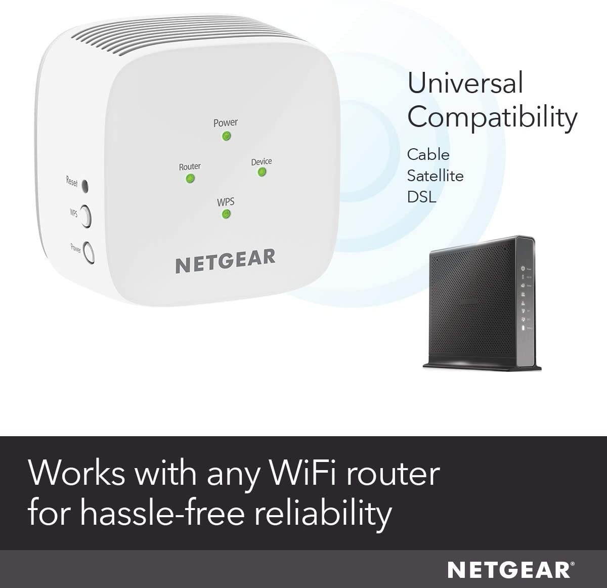 NETGEAR WiFi Range Extender EX5000 - Coverage up to 1500 Sq.Ft. and 25 Devices
