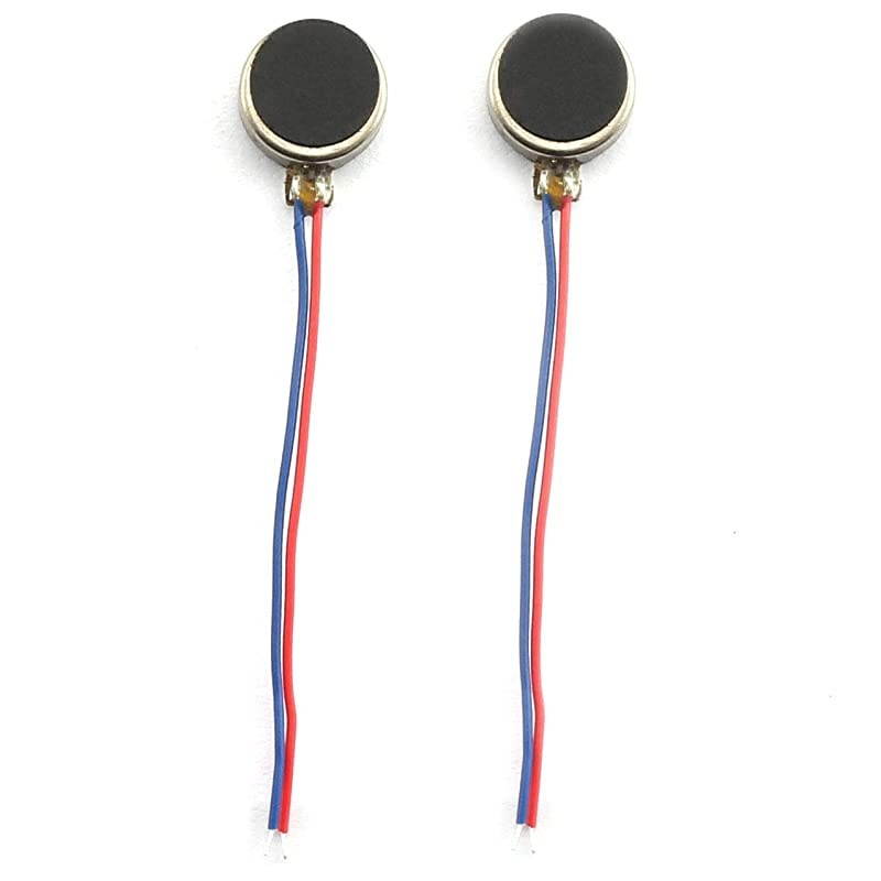 Magic&Shell 6PCS DC 3V 85mA 12000 RPM Flat Mini Vibrating Vibration Motor Coin Motor for Mobile Phone 10x2.7mm