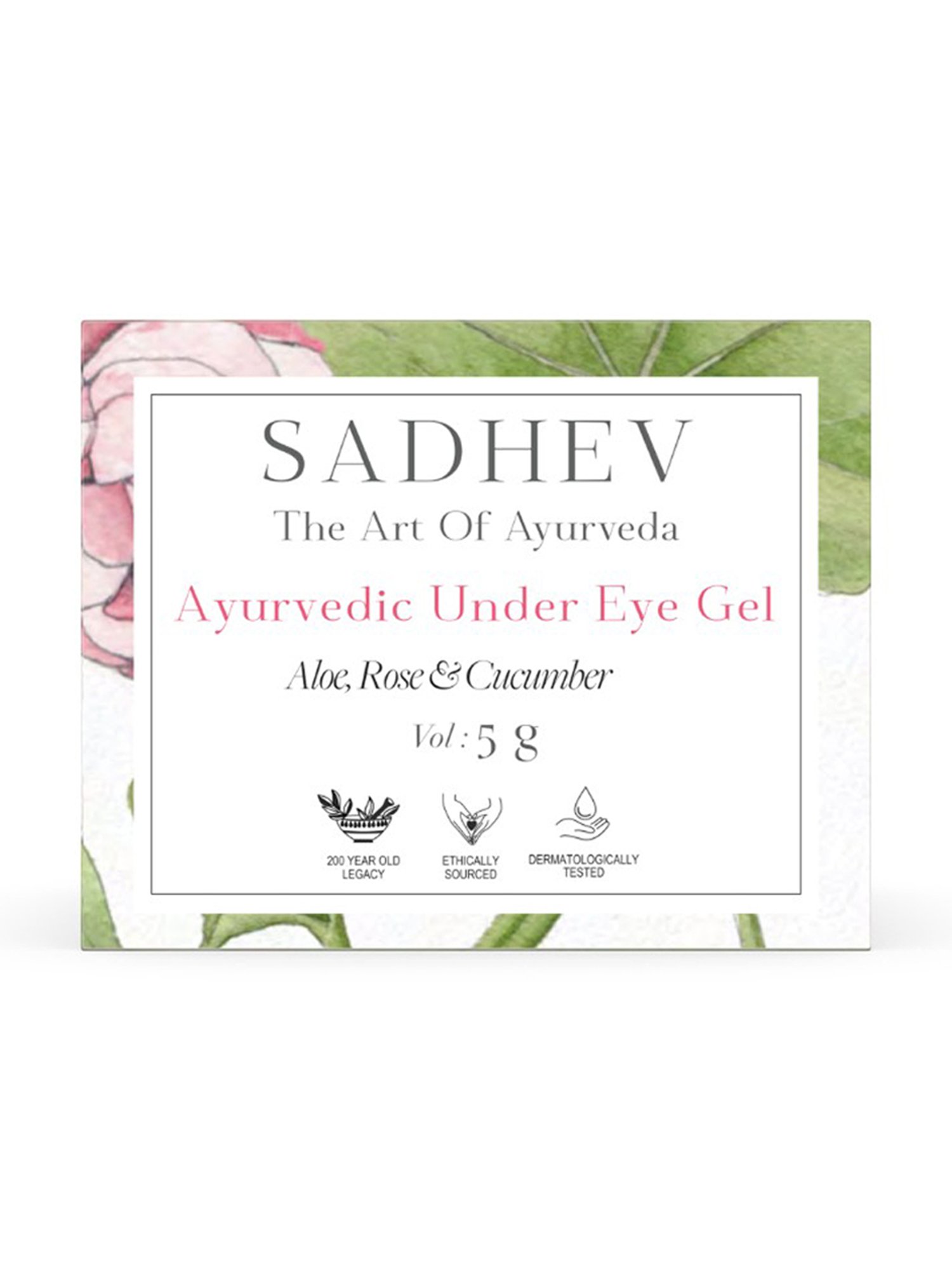 SADHEV Aloe, Rose & Cucumber Under Eye Gel - 5 gm