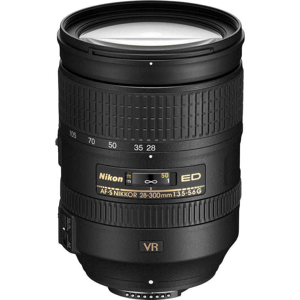 NIKON 2191 AF-S NIKKOR 28-300mm f/3.5-5.6G ED VR Lens (White box) + HOYA UX UV 77mm Filter