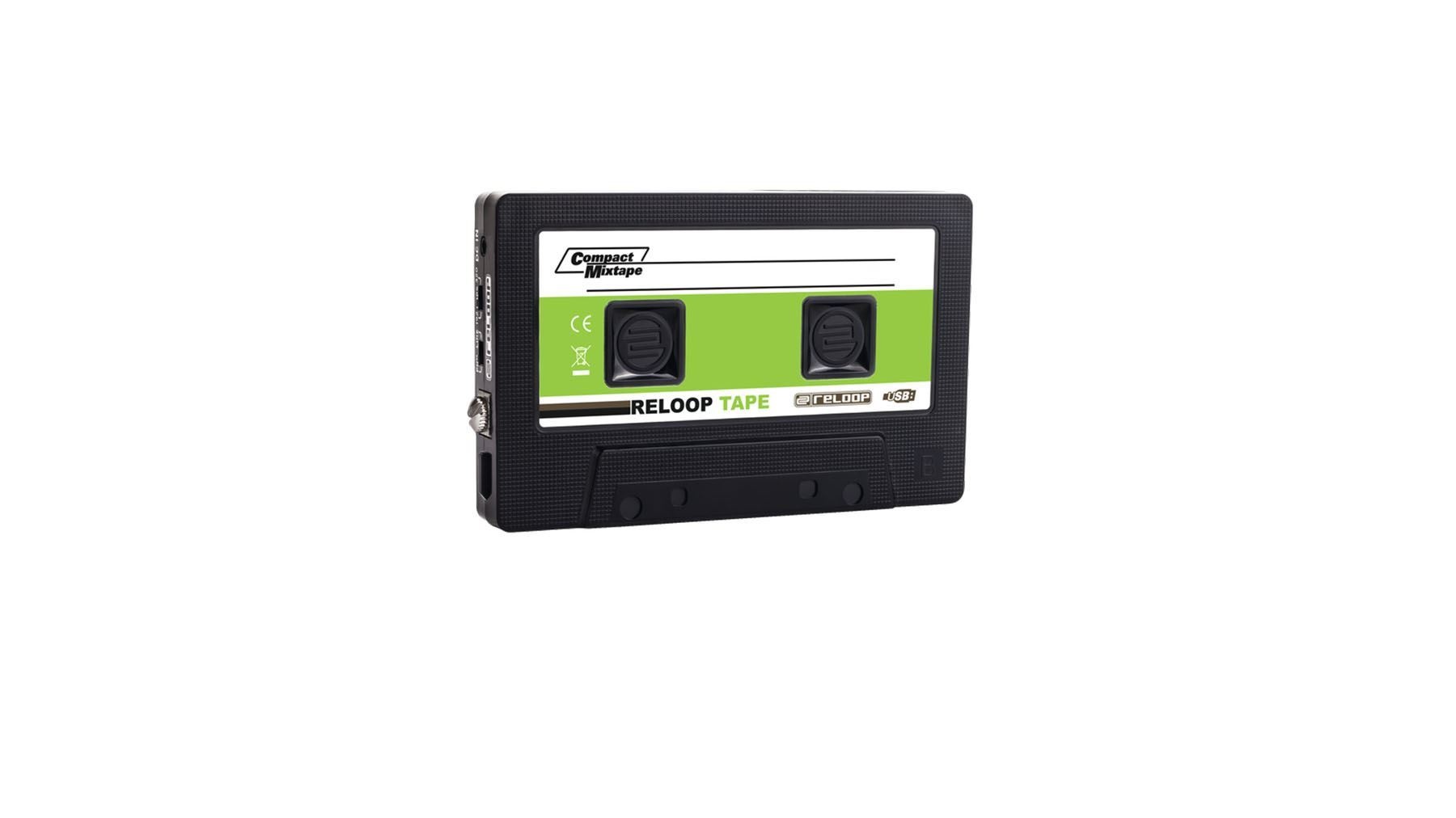 Reloop USB Mixtape Recorder with Retro Cassette Look, Black (TAPE)