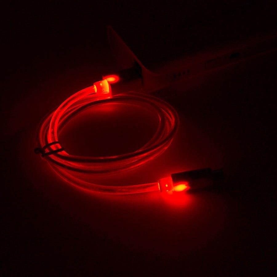 2018 Digital Universal 1M LED Light Micro USB Cable Charger Data Sync Cord Cable For Android Cell Phones Accessories