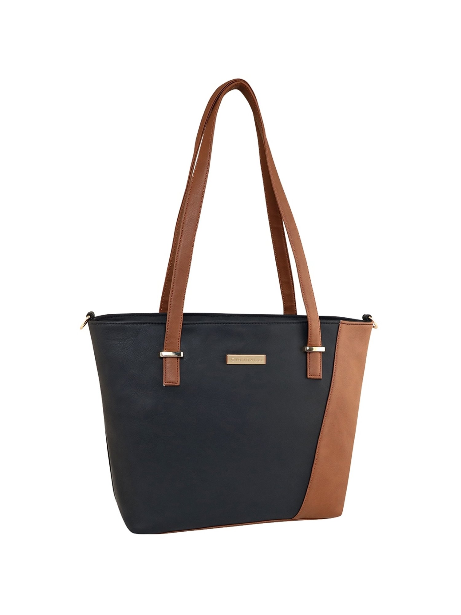 Giordano Black Color Block Medium Shoulder Handbag