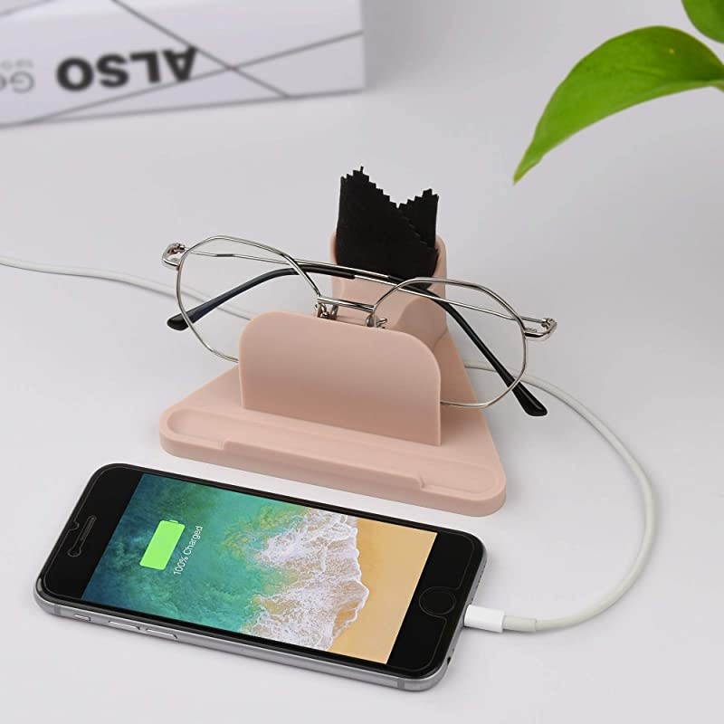 Premium Silicone Eyeglass Sunglass Cellphone Holder Stand Glasses Cloth Gadget Storage (Single or Mixed Color 65pcs/Pack)