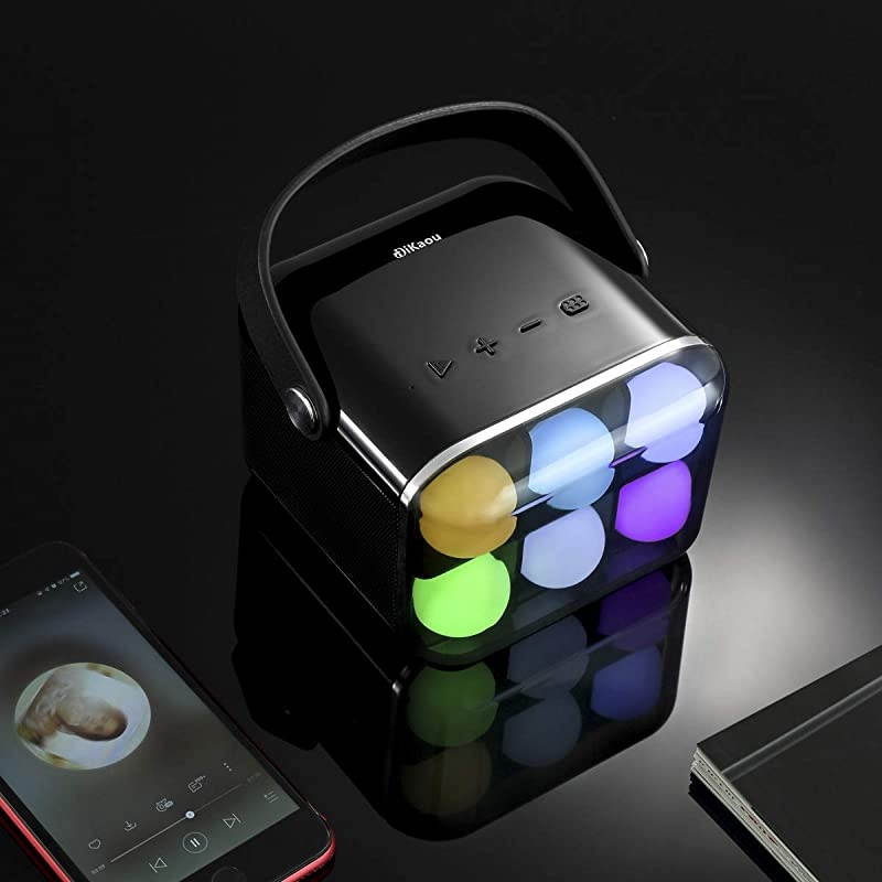 Led Ambient Table LampIndoor Outdoor Bluetooth Speaker with Lanternamp Portable Stereo Speaker with HD Audio and Enhanced Bass 6 Mini LED Moon Lamp BT42 for iPhoneiPadAndroid