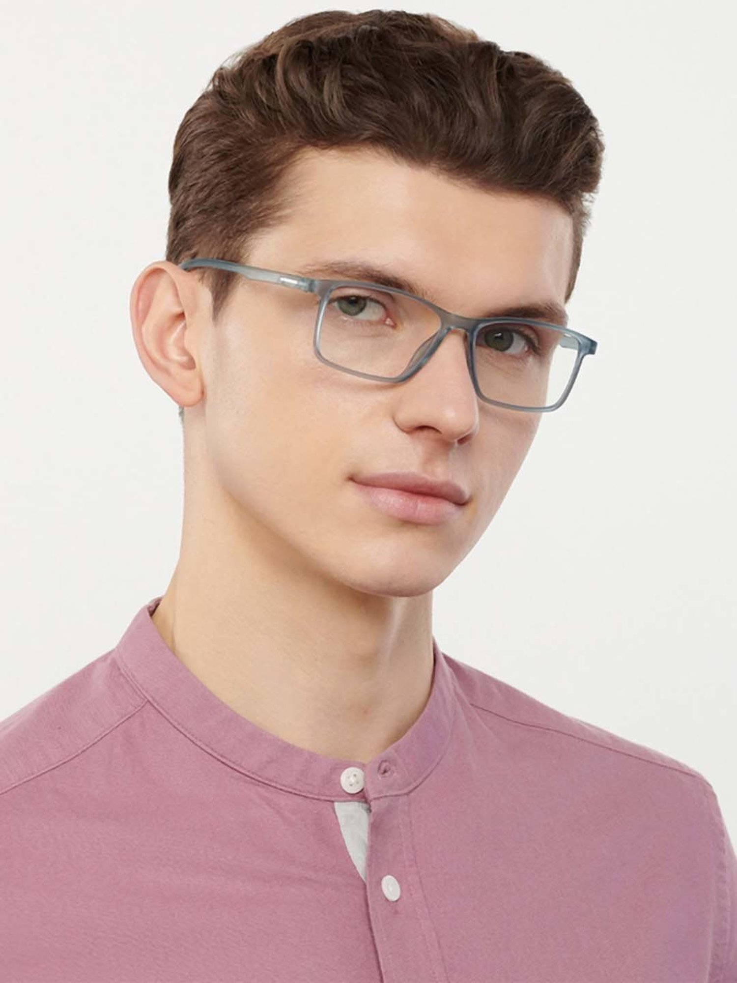 Lenskart Blu LB E14242 Grey Full Rim Rectangular Computer Glasses