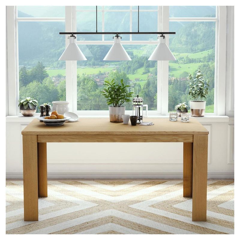 Weston Block Leg Wood Dining Table Wheat - Dorel Living