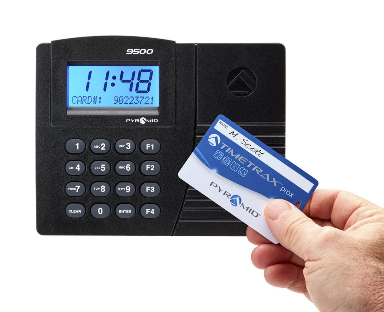 Pyramid Time Systems Trax Elite TTPROXEK Automated Proximity Time Clock System, Includes Software Download, Windows Compatible, Made in USA, Black, No Touch Employee Punch In