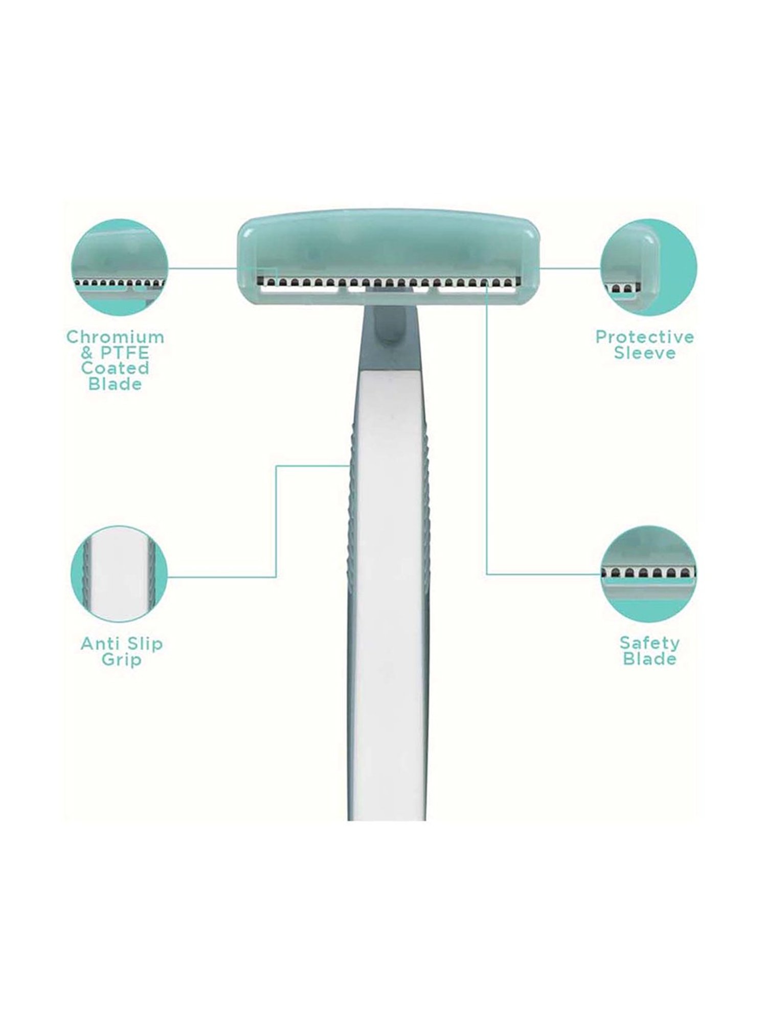 Furr by Pee Safe Bikini Line Trimming Razor (Green and White)