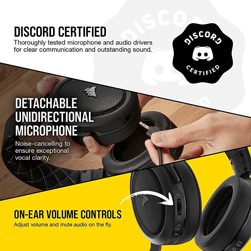 HS70 Pro Wireless Gaming Headset - 7.1 Surround Sound Headphones for PC, PS5, and PS4 - Discord Certified - 50mm Drivers &ndash; Carbon (CA-9011211-NA)