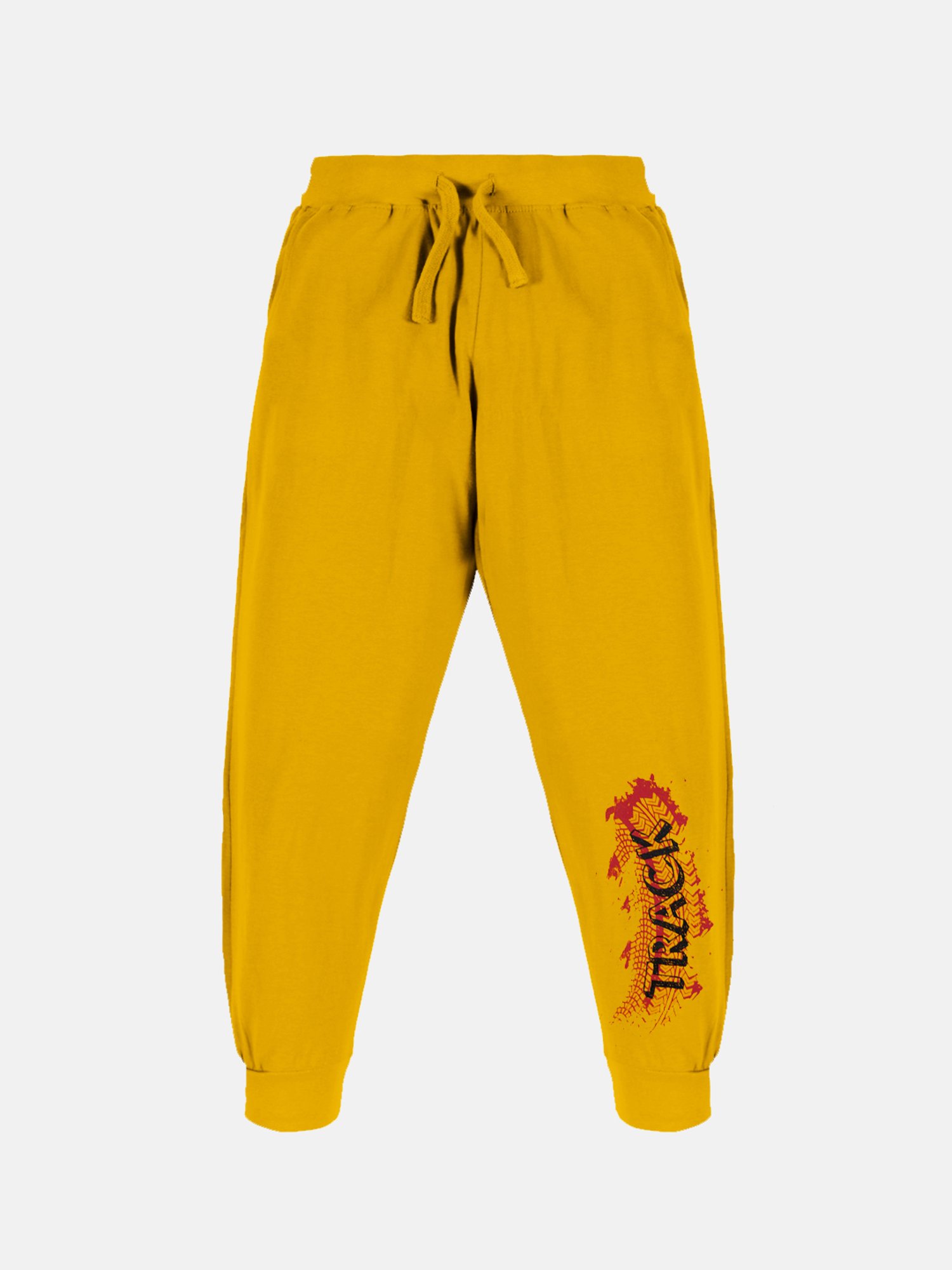 Kiddopanti Boys Brown & Mustard Printed Trackpants (Pack Of 2)