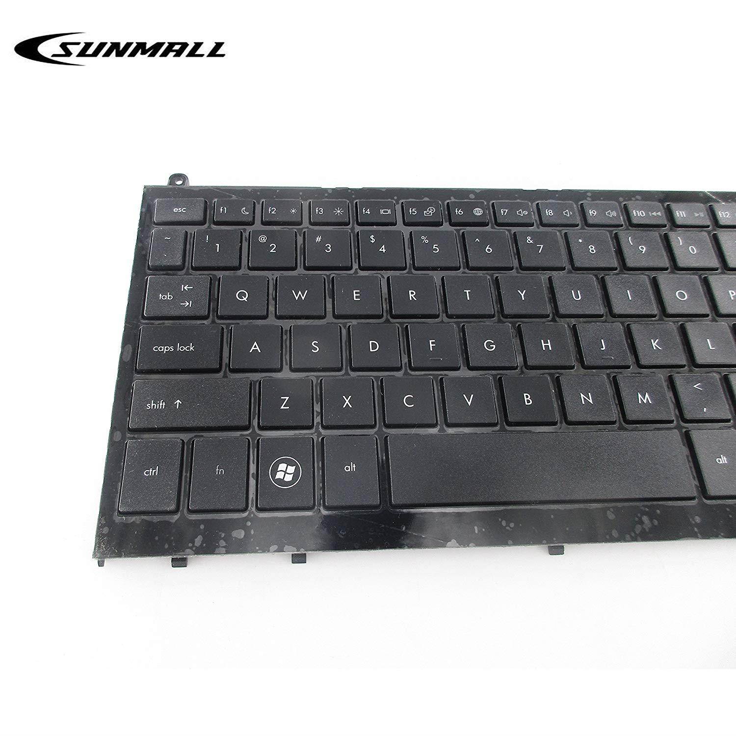 SUNMALL Keyboard Replacement with Frame Compatible with hp probook 4520s 4525s Series Laptop Black US Layout(6 Months Warranty)