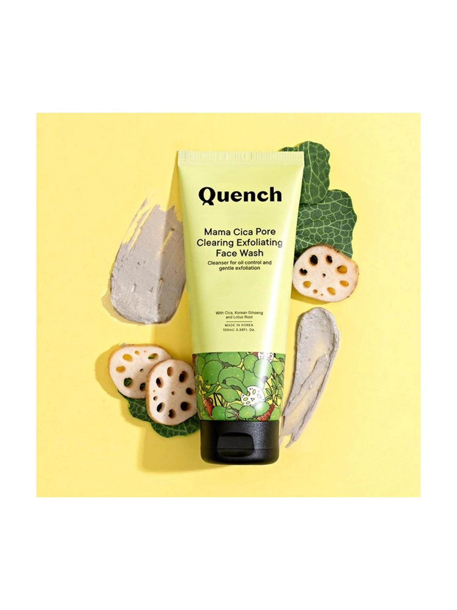 Quench Mama Cica Zit Away Treatment Patches with Pore Clearing Excfoliating Face wash